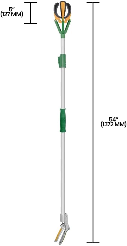 Zenport ZL6146A Long Reach Telescopic Fruit Harvester and Picker, 6-Feet Extension, Gray