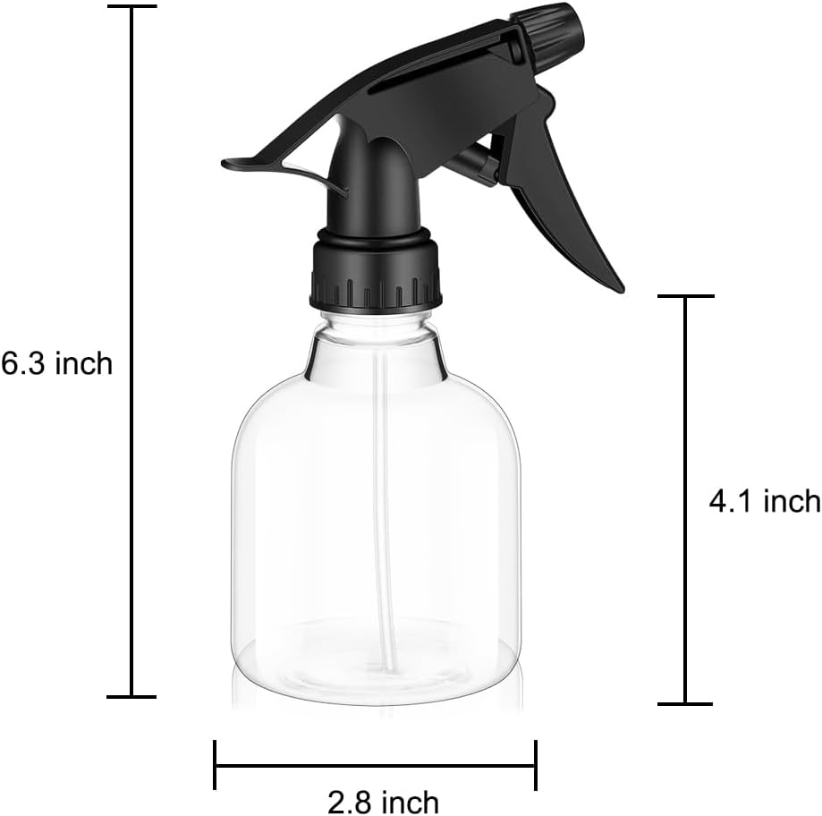 2 PCS Plastic Spray Bottles 8 oz Empty Spray Bottle with Adjustable Nozzle Mini Spray Bottle Liquid Sprayer for Kitchen Cleaning Hair Bath Beauty Spa Water Plants