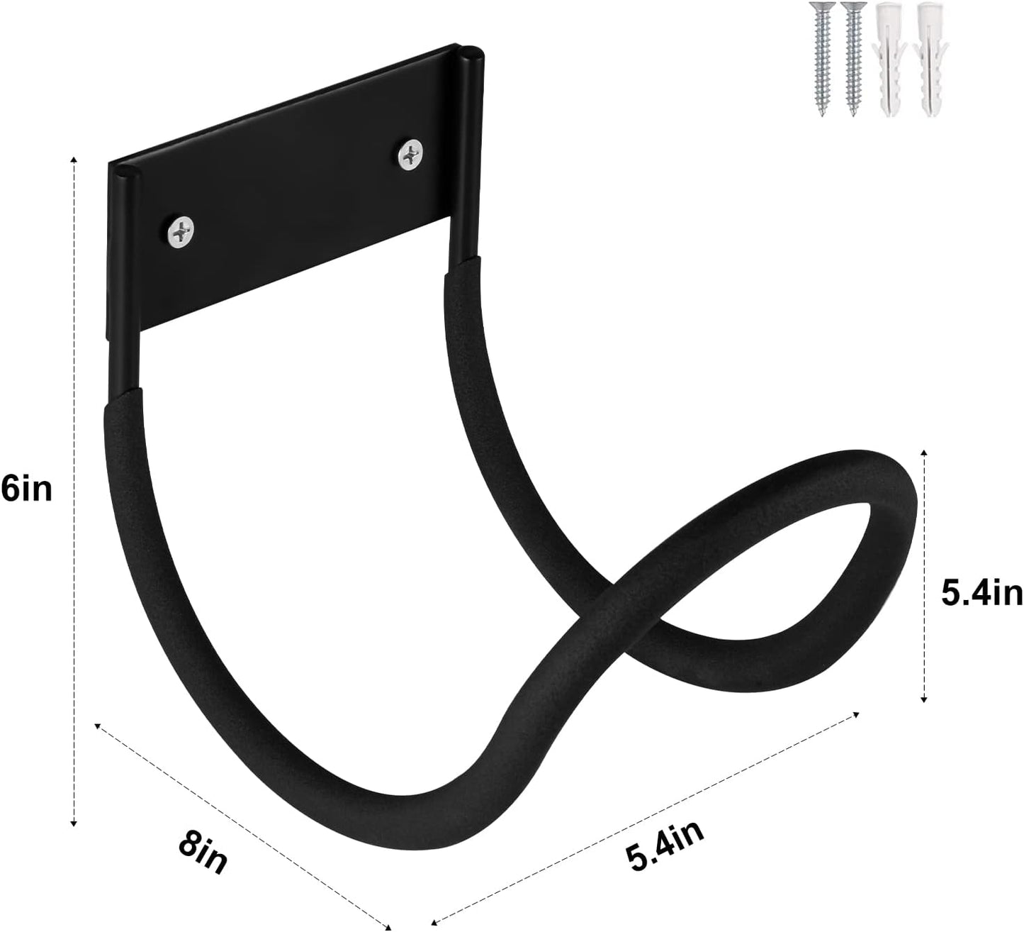 Hose Hanger, Heavy Duty Metal Hose Holder Wall Mount, Hook for Garden Hose/Expandable Hose/Hose Reel/Water Hose/Pocket Hose/Flexable Hose/Magic Hose (Hose Holder 125 Ft)