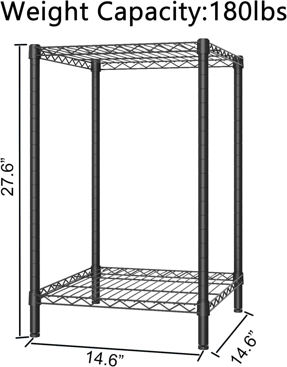 Xiofio 2 Tier Metal Plant Stand for Indoor and Outdoor Plant Shelf, Multi-Functional Adjustable Shelf Plant Stands Flower Stands With hanger rod for Living Room Balcony and Garden,Black