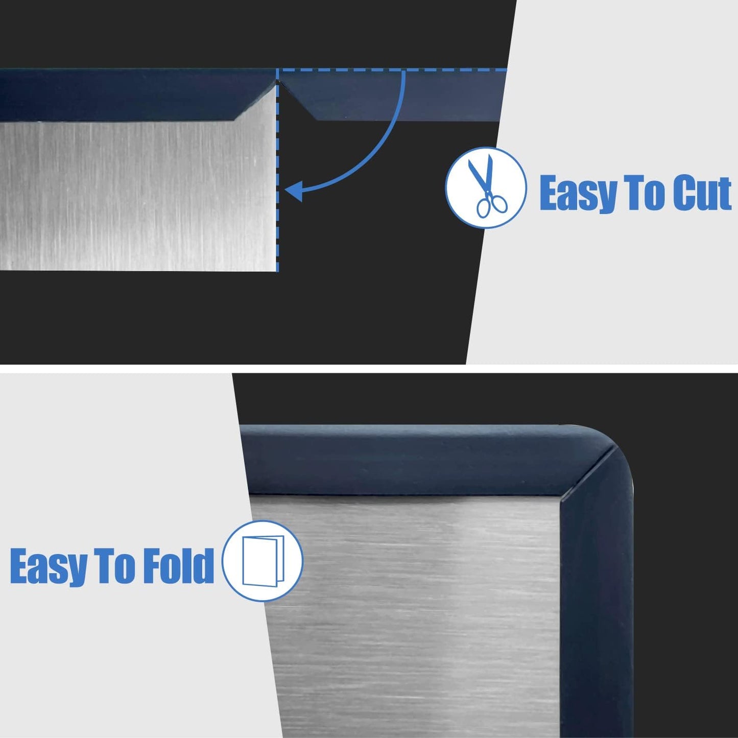 Rubber Edge Trim, Self-Adhesive Rubber Edge Protector for Sheet Metal, EPDM Material, Fit 5/16"(8mm), Black Color, U Channel Edge Trim, Total Length 20Ft