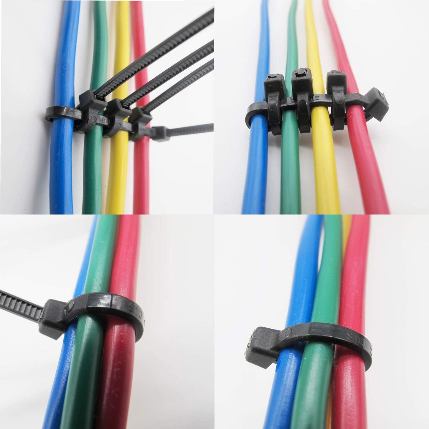 Superun Heavy Duty Zip Ties 8 Inch, 50 Lbs Tensile Strength Selflocking Wire Ties (Industrial Grade Cable Ties) Pack of 100 Black