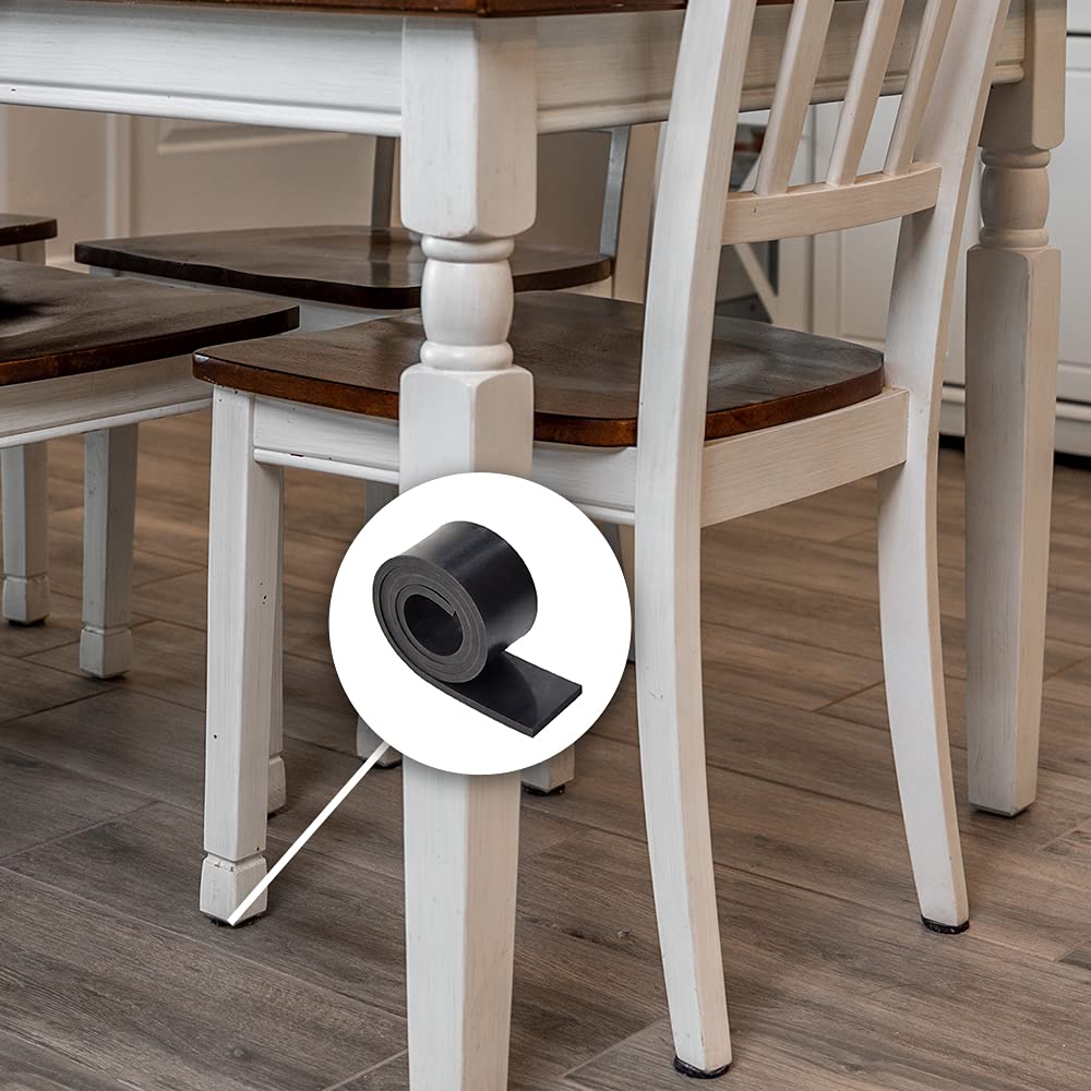 DOBTIM Neoprene Rubber Strips Rolls 1/8 (.125)" Thick X 4" Wide X 24'' Long, Solid Rubber Sheet Use for Gaskets DIY Material, Supports, Leveling, Sealing, Bumpers, Protection, Abrasion, Black