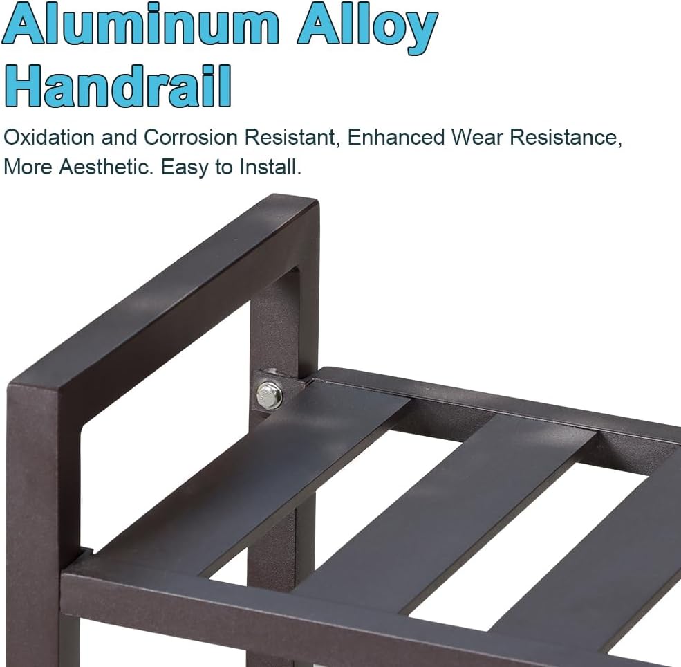 Plant Stand for Versatile Decor - Indoor/Outdoor Aluminum Stand with 300 LBS Strength, Sized L21.6 x W11.8 x H38.5 inch - Perfect for Patios, Gardens, Living Rooms