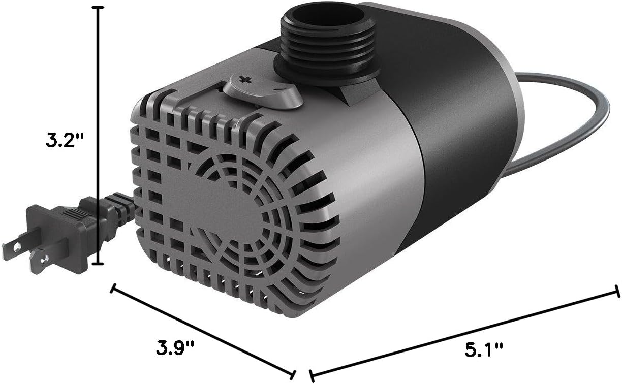 Hydrofarm AAPW160 Active Aqua Submersible Water Pump, 160 GPH