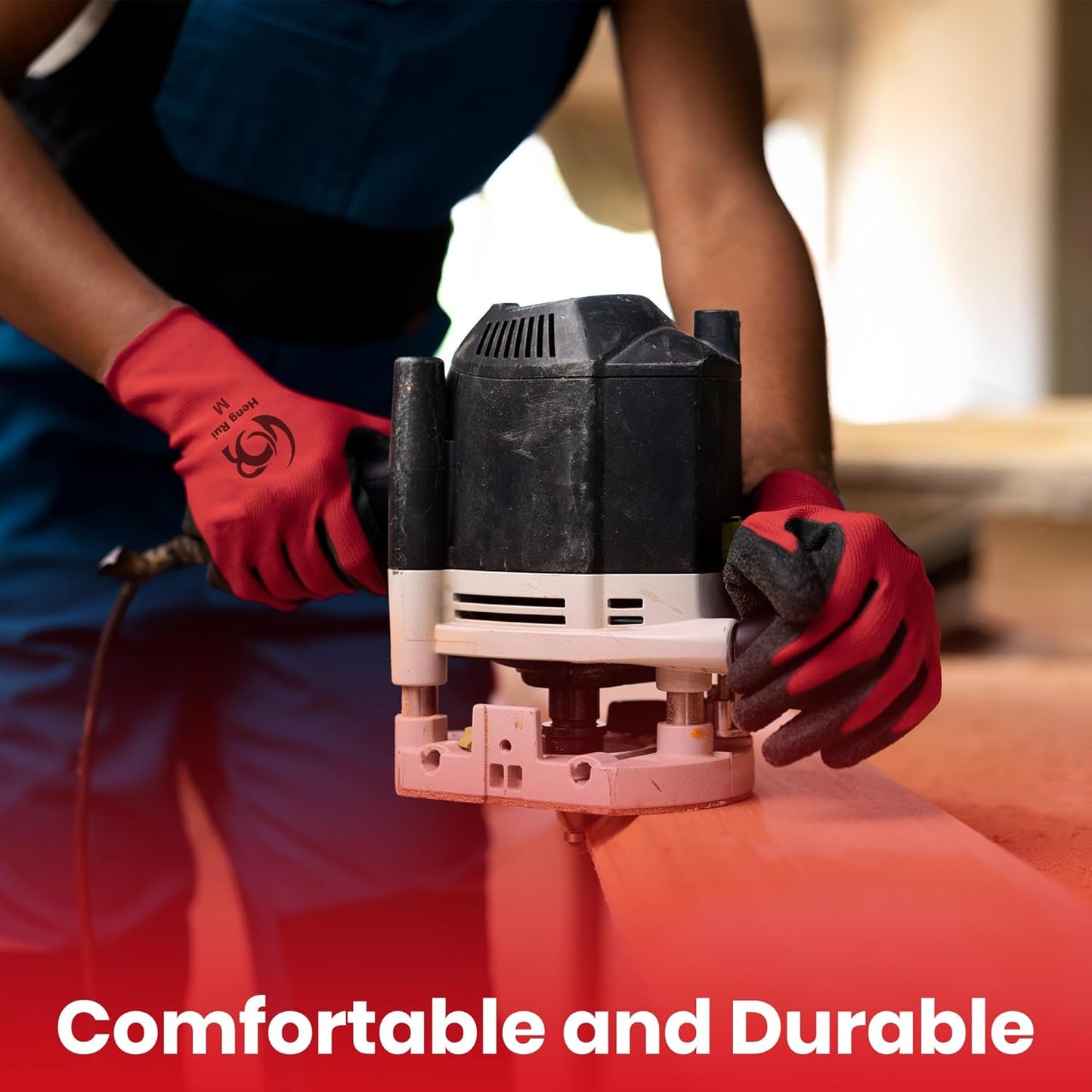 10 OR 20 Pairs Work Gloves–Heavy Duty Rubber Coated Safety Work Gloves–Multipurpose Gloves