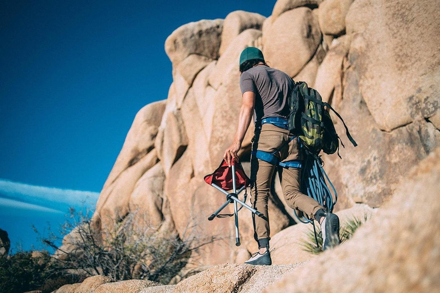 Travel Chair Slacker Tripod Chair for Camping, Set of 2, Adjustable Carry Strap for Easy Transport | Oversized Duck Feet for Improved Stability | Perfect for Outdoor Adventures (Black)