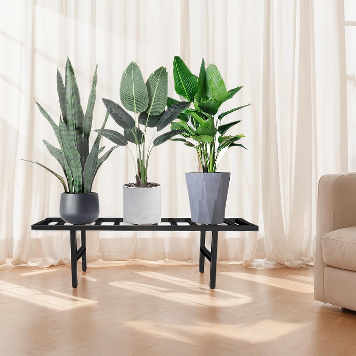 Plant Stand Indoor Outdoor, Heavy Duty Iron Pedestal Stands Metal Plant Stand for Indoor Outdoor, 1-Tier Sturdy Flower Stand Display Plant Shelf