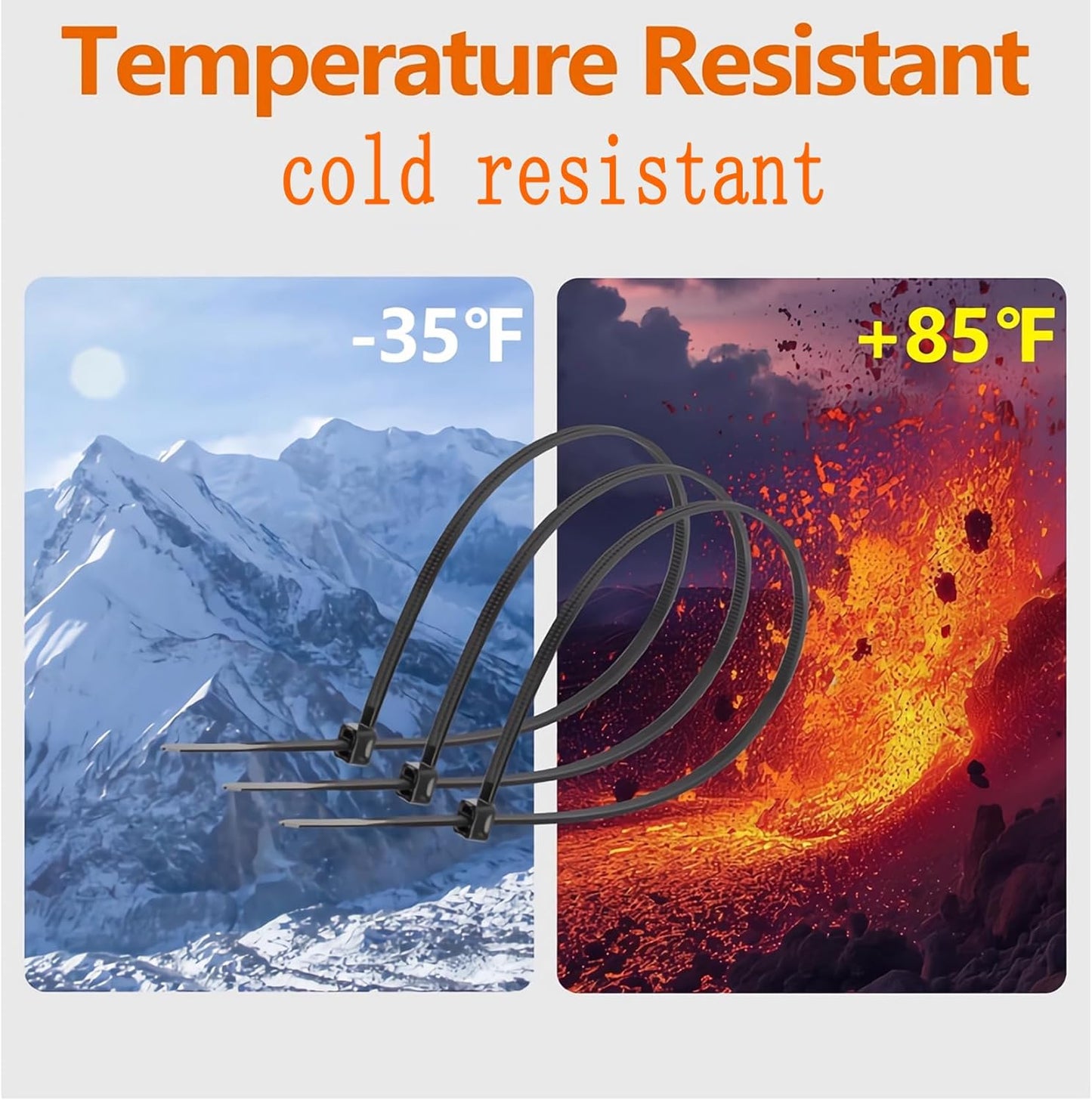 Heavy Duty 24 Inch Zip Ties, 30 Pack - Extra Long Black Cable Ties for Outdoor Use, 200 LB Tensile Strength, Durable Plastic Wire Ties