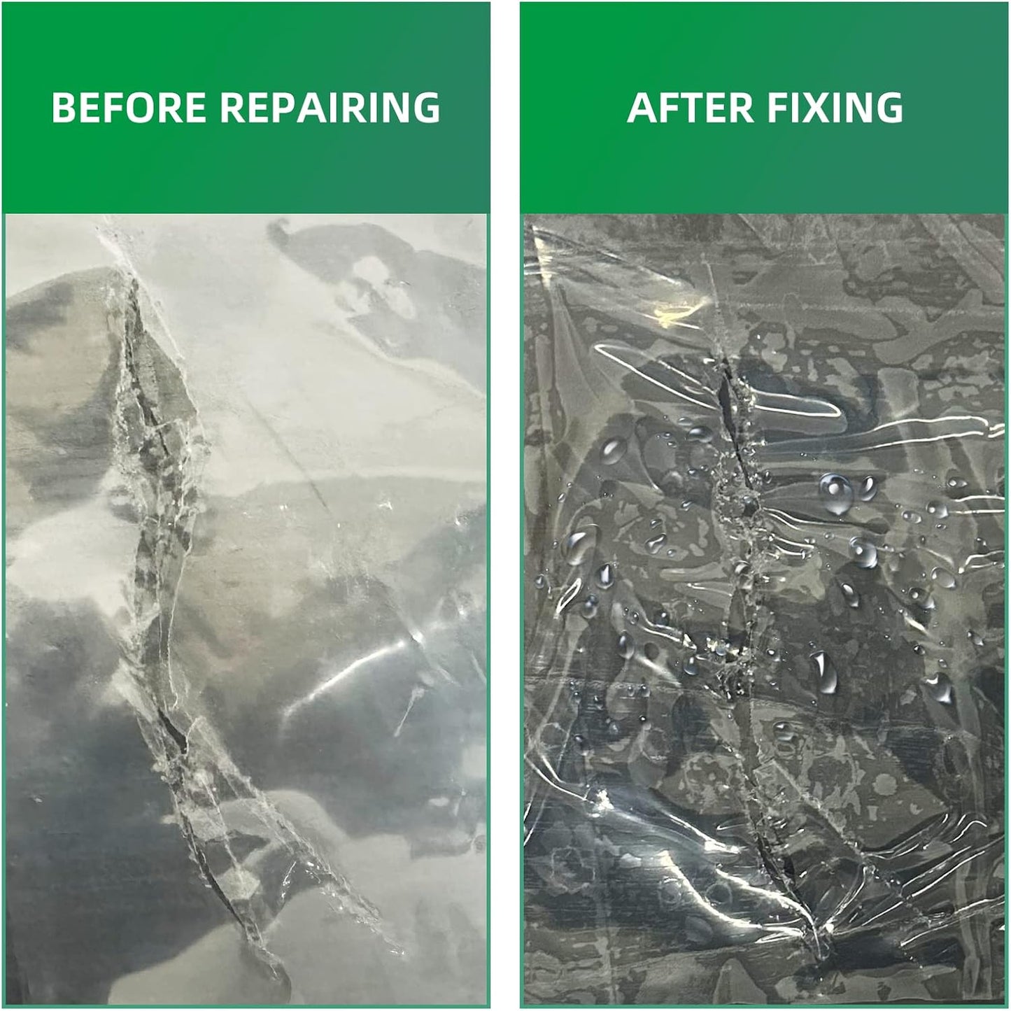 Greenhouse Repair Tape, 6.3 mil Thickness Greenhouse Plastic Tape, Clear UV Resistant Greenhouse Sheeting Coverings Film Tape(6inX213ft)