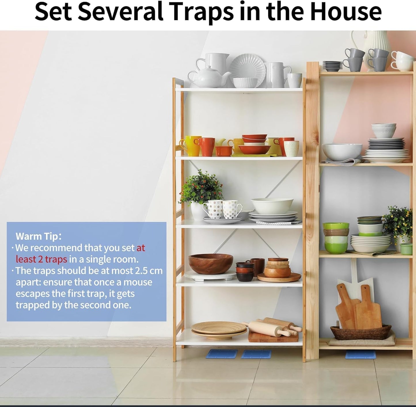 LULUCATCH Mouse & Insect Traps 16 Pack, Heavier Sticky Traps with Non-Toxic Glue for Small Mice & Insects. Sticky Mouse Traps Indoor, Easy to Set, Pet Safe Pest Control