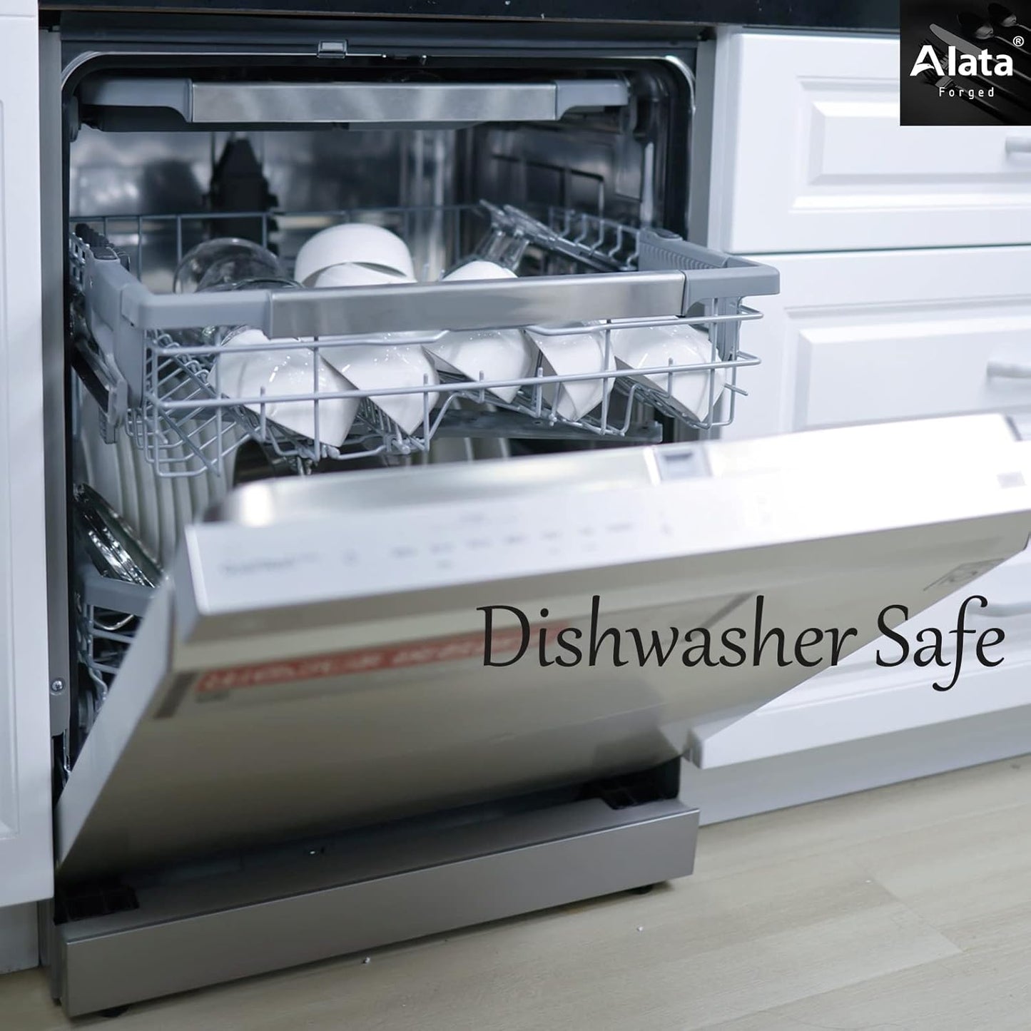 Alata Potter 20-Piece Forged Silverware Set, Service for 4 – Premium Stainless Steel Flatware Set, Modern Design with Satin Finish, Ideal for Home, Kitchen, Party, Camping