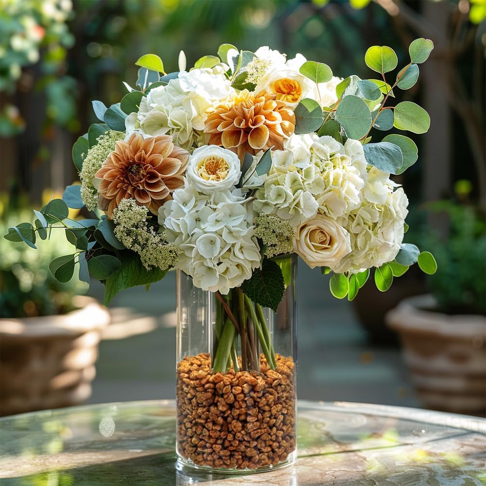 HappyFiller 2-5mm Decorative Succulent Cactus Gravel,Terrarium Small Rocks,Indoor Plants Orchid Soil Cover Stones,Candle Holder Vase Filler Decor Pebbles,1.1 LB Brown