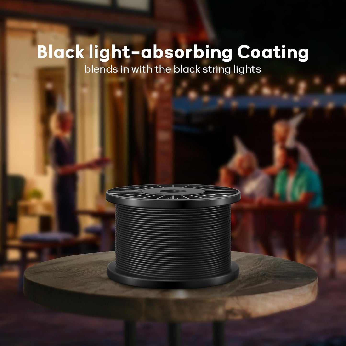 Vinyl Coated Wire Rope 1/16 Inch Overmolded to 3/32 Inch, 400FT 304 Stainless Steel Cable with 120 Pcs Crimping Sleeves for String Light Hanging Kit, Clotheslines and Trellis Wire