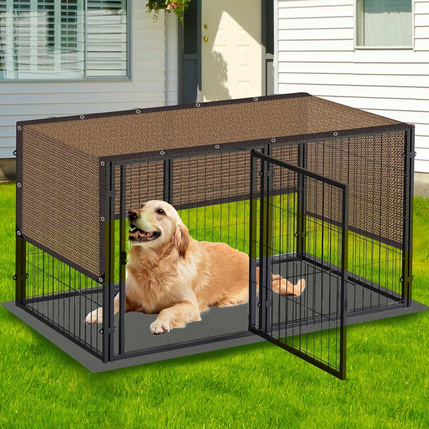 3x16FT 80% Shade Cloth Sun Shade Net with Grommets Sunblock Net Mesh Tarp for Garden,Plants Cover,Greenhouse and Patio