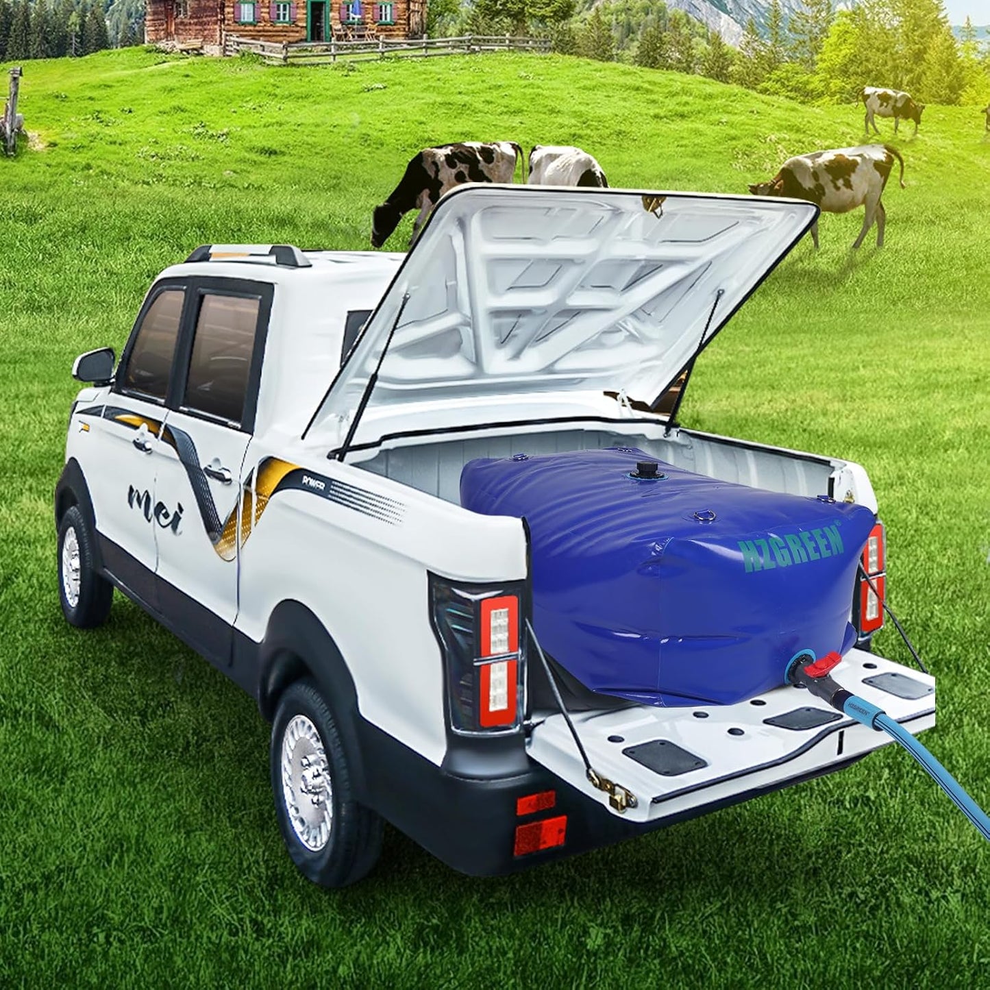 Water Bladder 1000L/260G Water Tank Storage Container Foldable Portable Large Capacity Soft Bag Suitable for Outdoor Easy to Carry Out