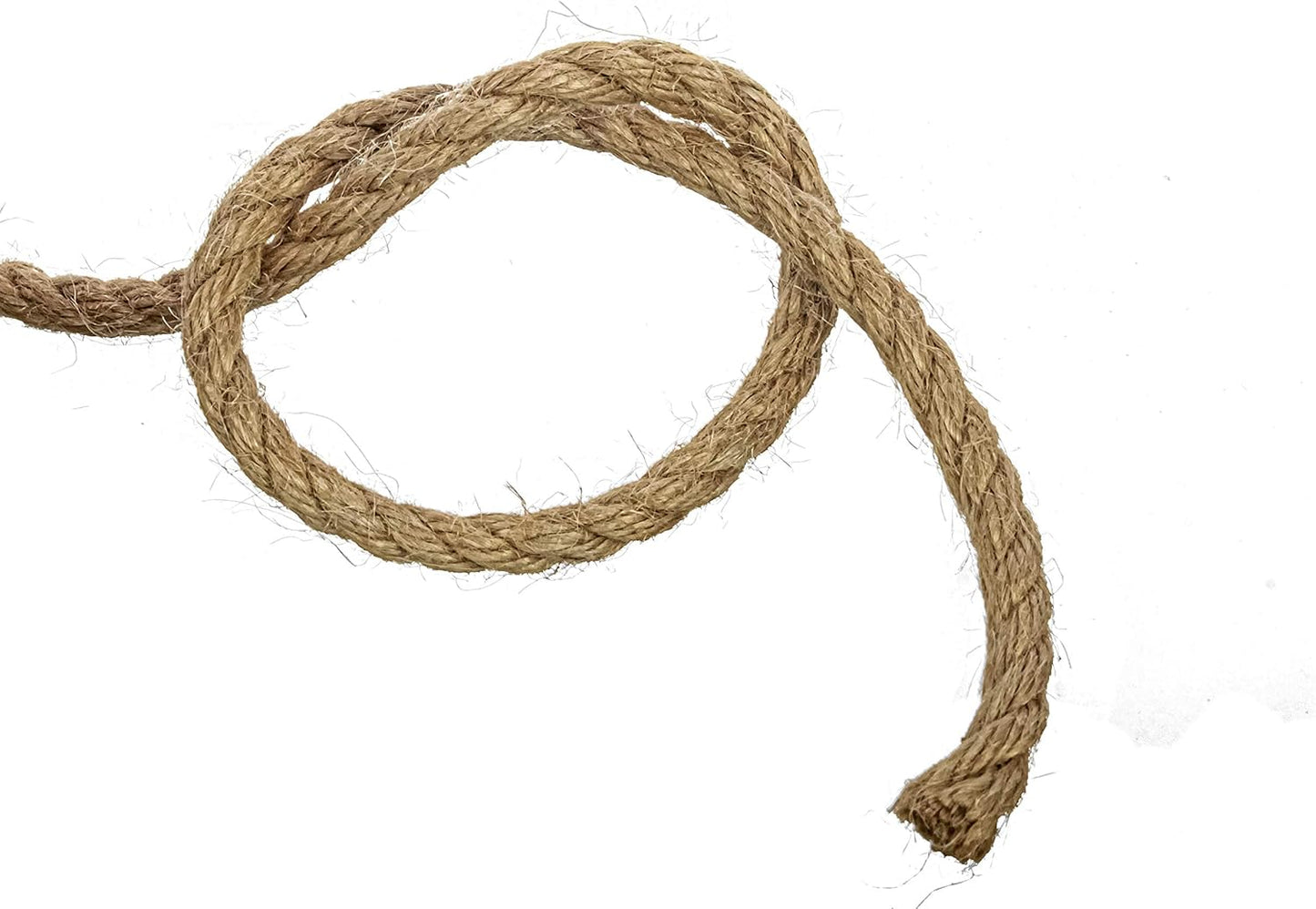 Premium Quality Natural Jute Rope 6 MM (1/4" 100 ft) Petroleum Smell Free, Multi Size, Natural, Biodegradable, Hemp Rope, Great for Crafting, Decoration, Camping, PET Friendly