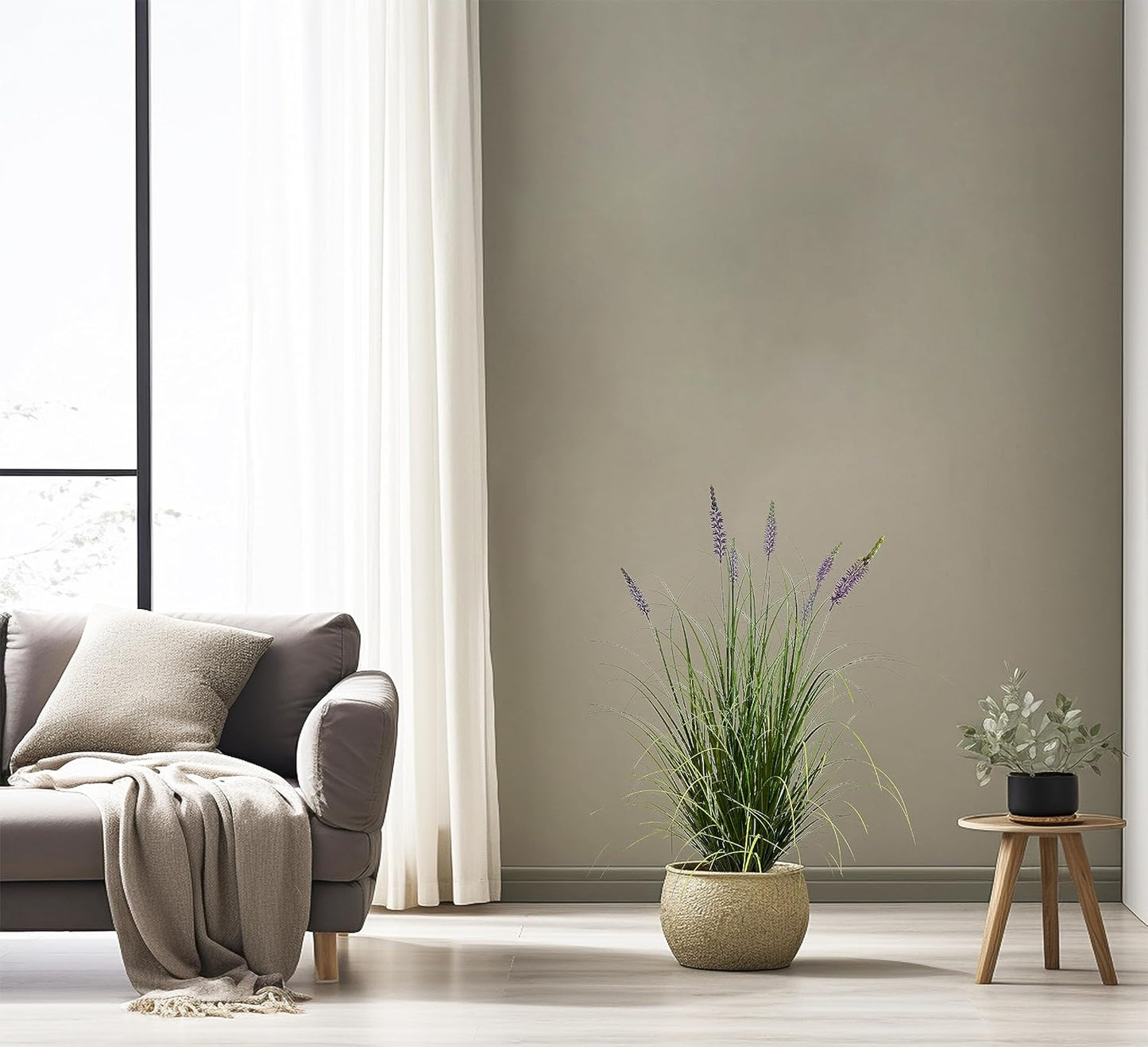 Artificial Plant 47in(2pack) Tall Artificial Lavender Plant,Faux Plants Indoor Home Decorative Artificial Plants & Flowers in Pot Fake Plant, House Plant Indoor