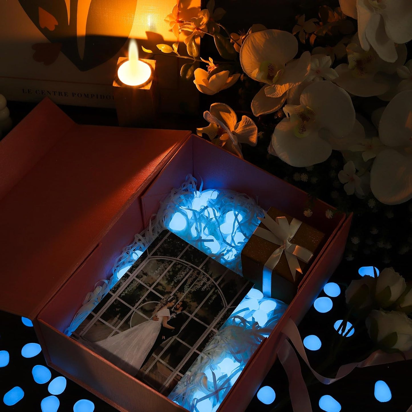 OSOPOLA 150 PCS Glow in The Dark Rocks - White Luminous Stones Fish Tank Accessories Turtle DIY Decor Pebbles for Fairy Garden Yard FD05WH150