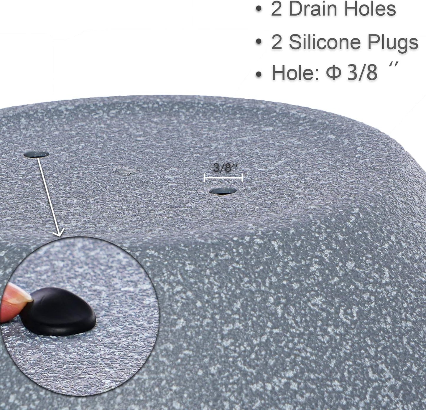 13 Inch 2 Pack Large Hanging Planters for Indoor Outdoor Plants, Plastic Hanging Basket Pots for House Plants Flowers, Grey