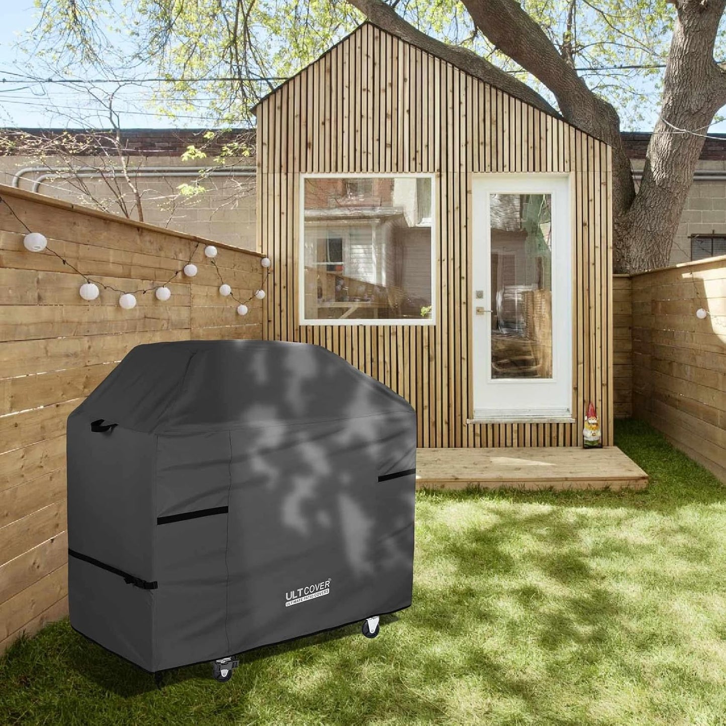 ULTCOVER Waterproof Grill Cover 52 inch, Heavy Duty BBQ Cover for 2-4 Burners Outdoor Gas Barbecue Grill, Black