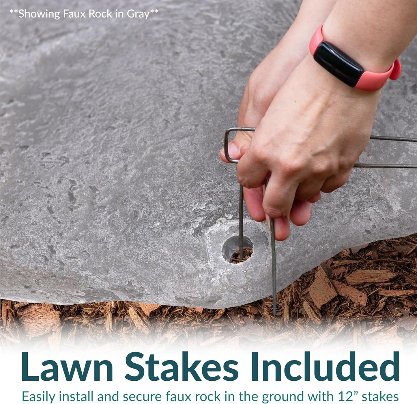 Sunnydaze 21.5” H Polyresin Faux Landscape Rock Cover - Lightweight Fake Rock Well Pump Cover for Outside - Sand - 2-Pack