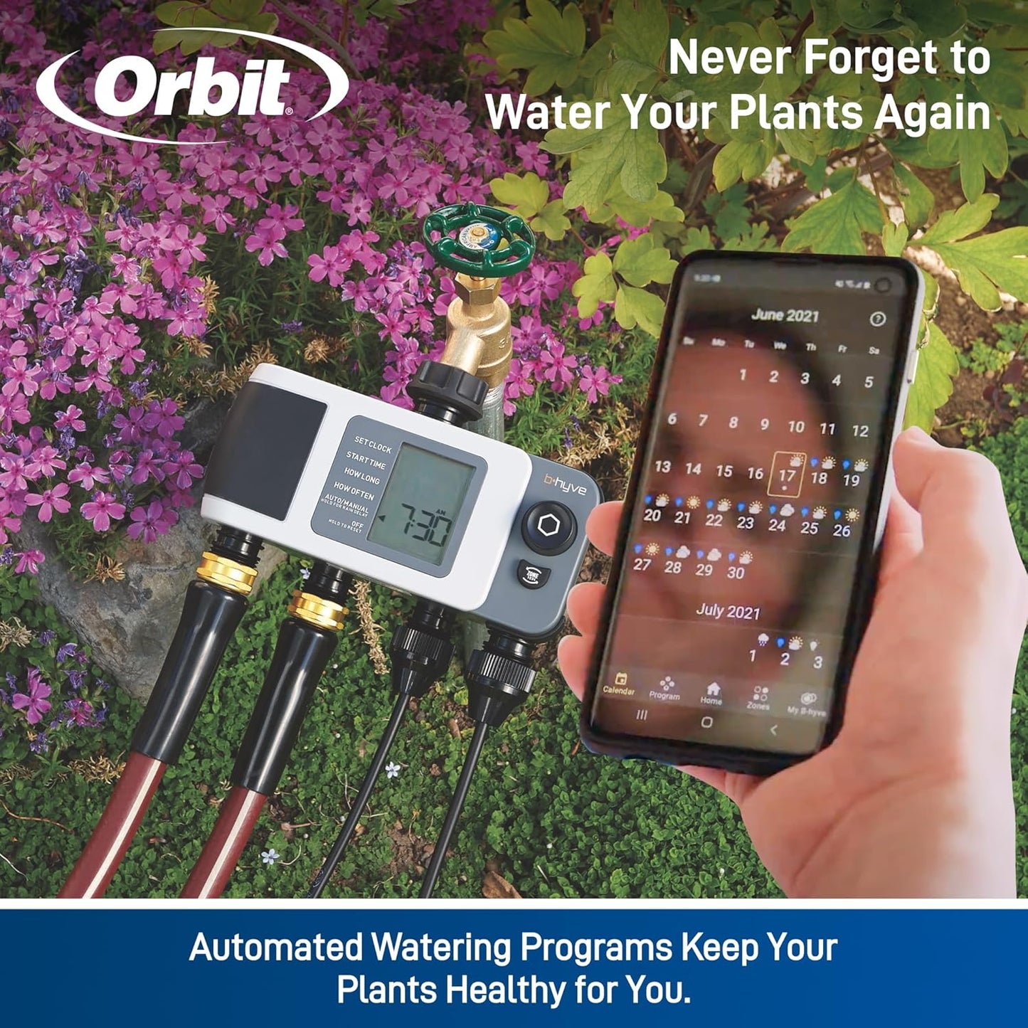 Orbit 24639 B-hyve XD 4-Port Smart Hose Watering Timer with Wi-Fi Hub