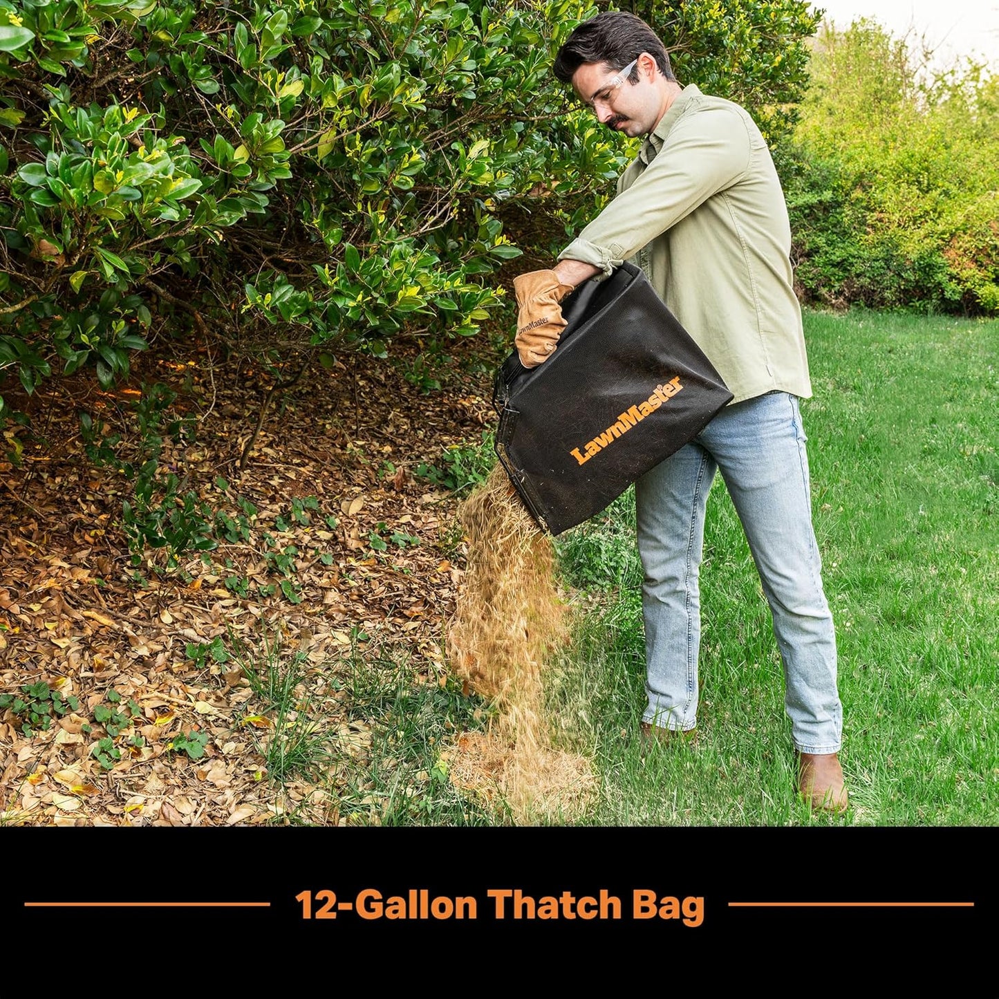 LawnMaster 48V MAX Brushless 16” Cordless Scarifier & Dethatcher with Removable Thatch Collection Bag Quick-Fold – CLGVB4816