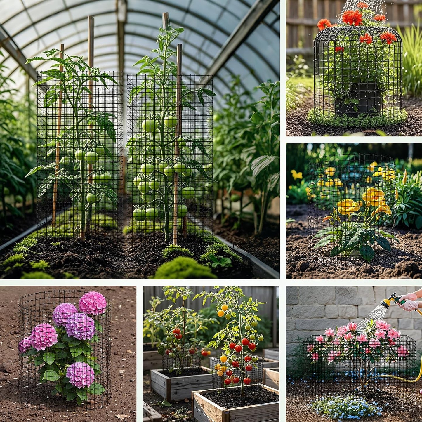 30 PCS Plant Protector from Animals, 10 Pack 12'' x 12'' Metal Plant Cages, Heavy Duty Garden Cage to Keep Animals Out,Garden Wire Mesh Protection from Rabbit Chicken Squirrel Tree,Vegetables,Flowers