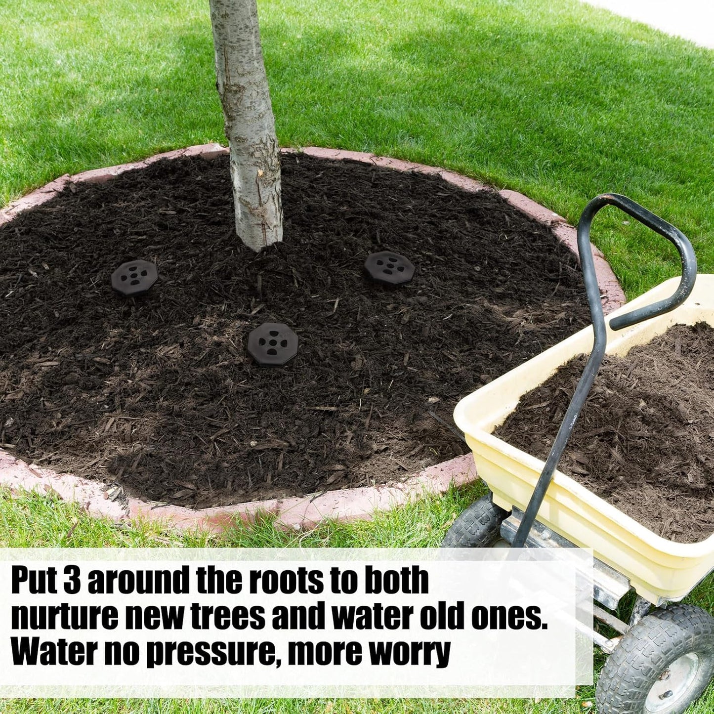 25 Pack Garden Watering Stake Large UV-Protected ABS Plastic Deep Root Irrigation Spike for Trees, Shrubs, Bushes, Shrubs, Flowers, Fruits, Vegetables, Potted Plants (8 Inch)