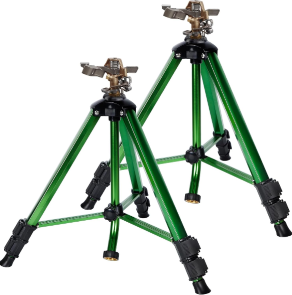 Biswing Impact Sprinkler Head on Tripod Base Review: Heavy Duty 360° Lawn Sprinkler (2 Pack)