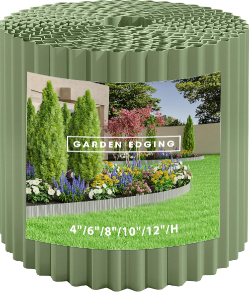 Metal Garden Edging Border Review – Corrugated Steel Landscaping for Lawn Design, Durable and DIY-Friendly (Green, 10 Inch x 10FT)
