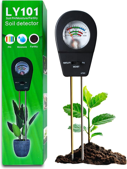 3-in-1 Digital Soil Test Kit – pH, Moisture, and Fertility Soil Tester for Indoor and Outdoor Gardening