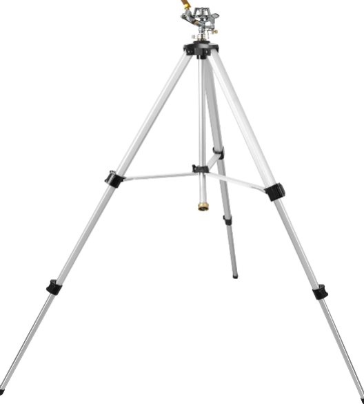 STYDDI Heavy Duty Impact Sprinkler on Tripod Base: Extra Tall Adjustable Sprinkler for Large Lawns and Gardens