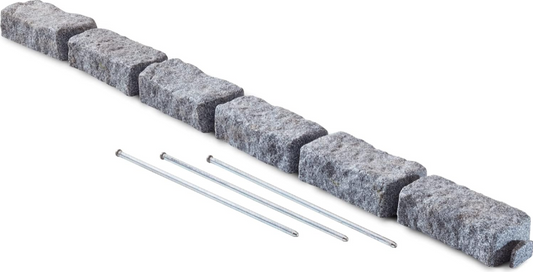 Beuta Landscape Edging Greystone Faux Stone Garden Border for Lawn and Flower Beds