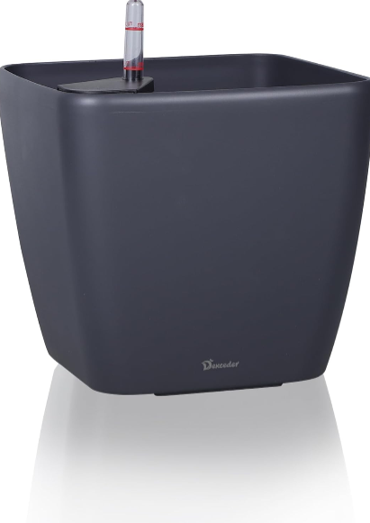 Dexceder 9x8 Self-Watering Planter Review – Matte Slate Gray Pot with Water Level Indicator for Indoor & Outdoor Plants