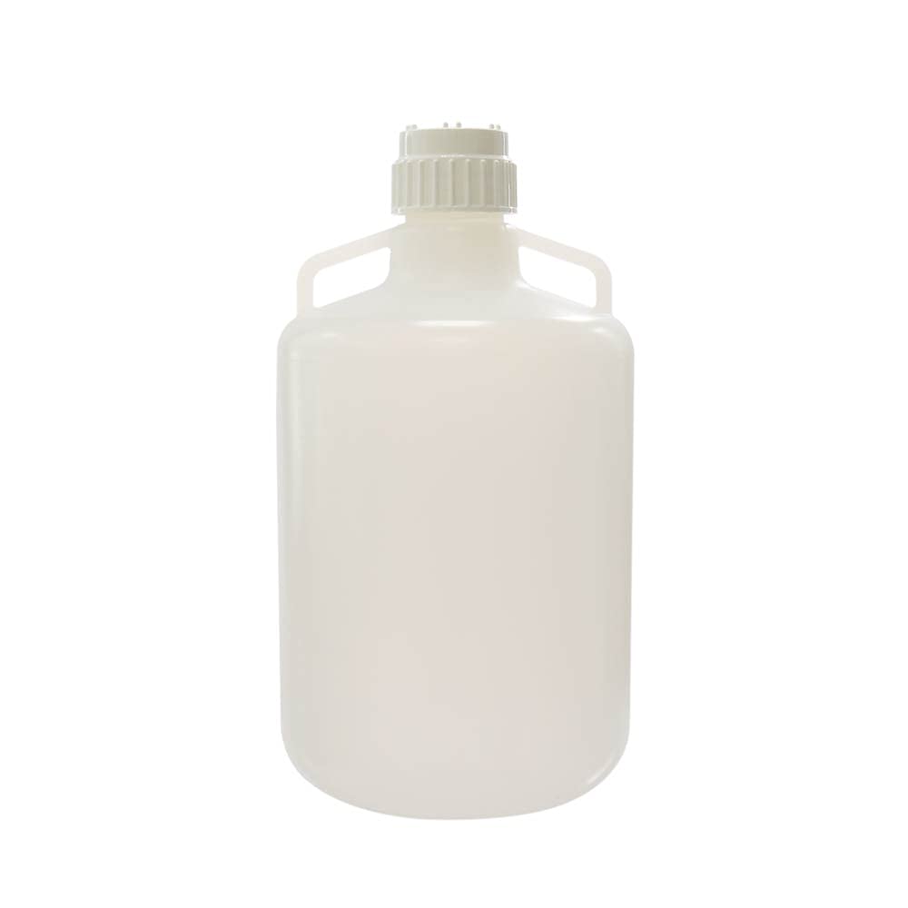 20L (5 Gallons) Round Carboys with Handles,Molded Graduations, Autoclavable PP Material, Heavy Duty Water Can, Lab, Home, Travel Liquid Storage, LVAA002
