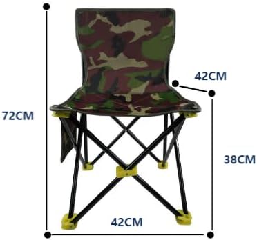 Mini Portable Folding Stool, Camping Fishing Stool for Adults Fishing Hiking Gardening and Beach with Carry Bag, Hold Up to 450lbs(Camouflage) (16.5" L x 16.5" W x 28.3" H)