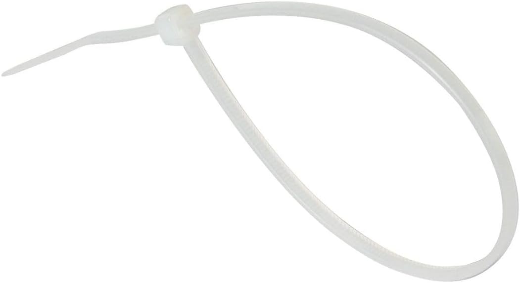 GTSE 14 Inch White/Clear Zip Ties, 100 Pack, 50lb Strength, UV Resistant Long Nylon Cable Ties, Self-Locking 14" Tie Wraps