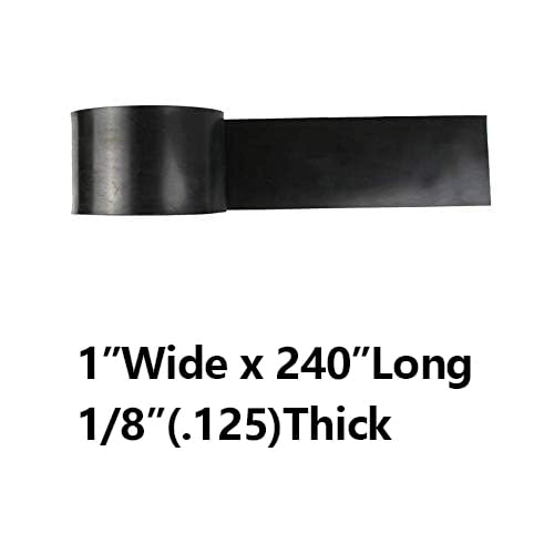NABOWAN Solid Rubber Strip,Sheets,Rolls 1/8" (.125") Thick x 1" Wide x 240" Long, Thin Neoprene Rubber, Perfect for DIY Rubber Gasket, Weather Stripping, Sealing, Padding, Mat