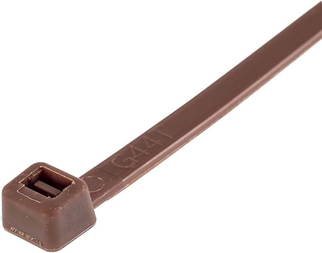 GTSE 14 Inch Brown Zip Ties, 100 Pack, 50lb Strength, UV Resistant Long Nylon Cable Ties, Self-Locking 14" Tie Wraps