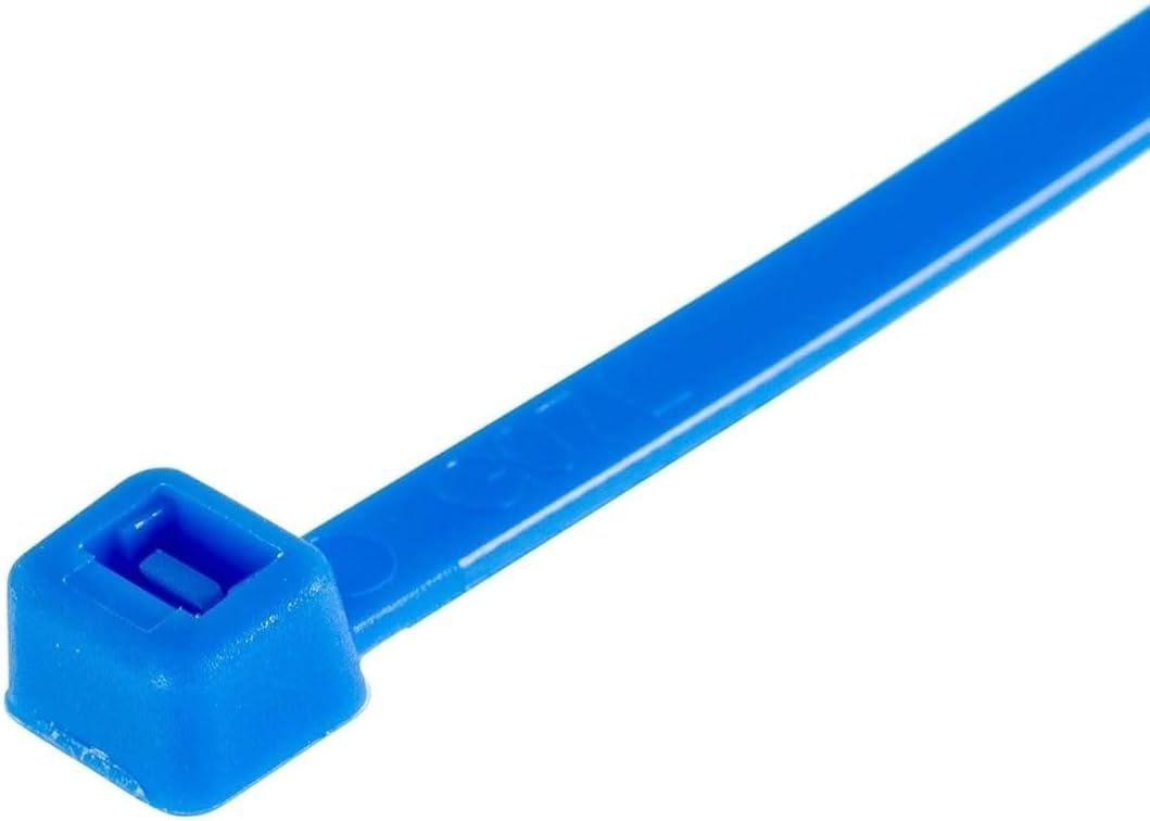 GTSE 8 Inch Blue Zip Ties, 100 Pack, 50lb Strength, UV Resistant Strong Nylon Cable Ties, Self-Locking 8" Tie Wraps