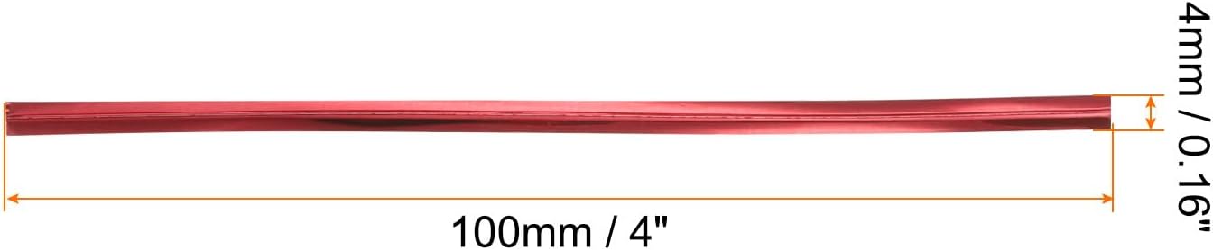 HARFINGTON 800pcs Bag Twist Ties 4" Reusable Plastic Metallic Twist Ties Wire Cable Ties for Party Bread Candy Cake, Red