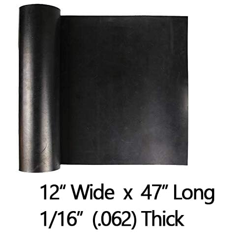 NABOWAN Solid Rubber Sheets,Strips,Rolls 1/16" (.062") Thick x 12" Wide x 47" Long, Thin Neoprene Rubber, Perfect for DIY Gasket Material, Sealing, Liner, Shield, Padding, Mat