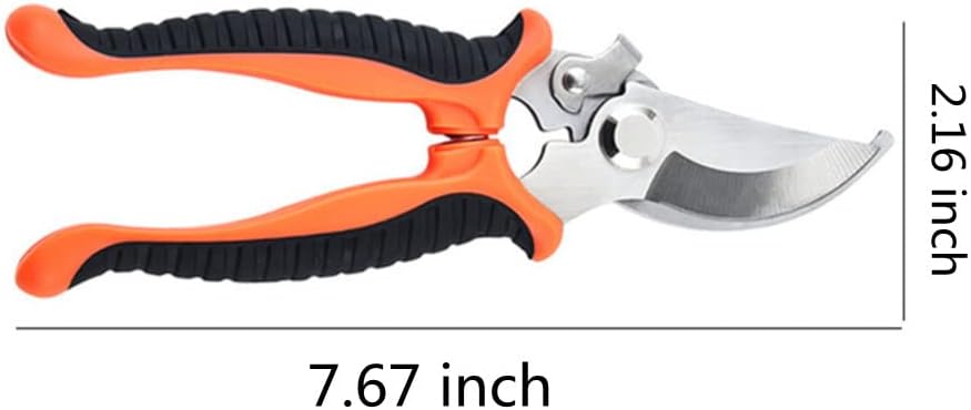 szhdxsy Garden Pruning Shears, 7.5" Professional Gardening Scissors, SK-5 Stainless Steel Blade Tree Secateurs, Manual Pruner for Plants, Gardening, Trimming, Garden Tools