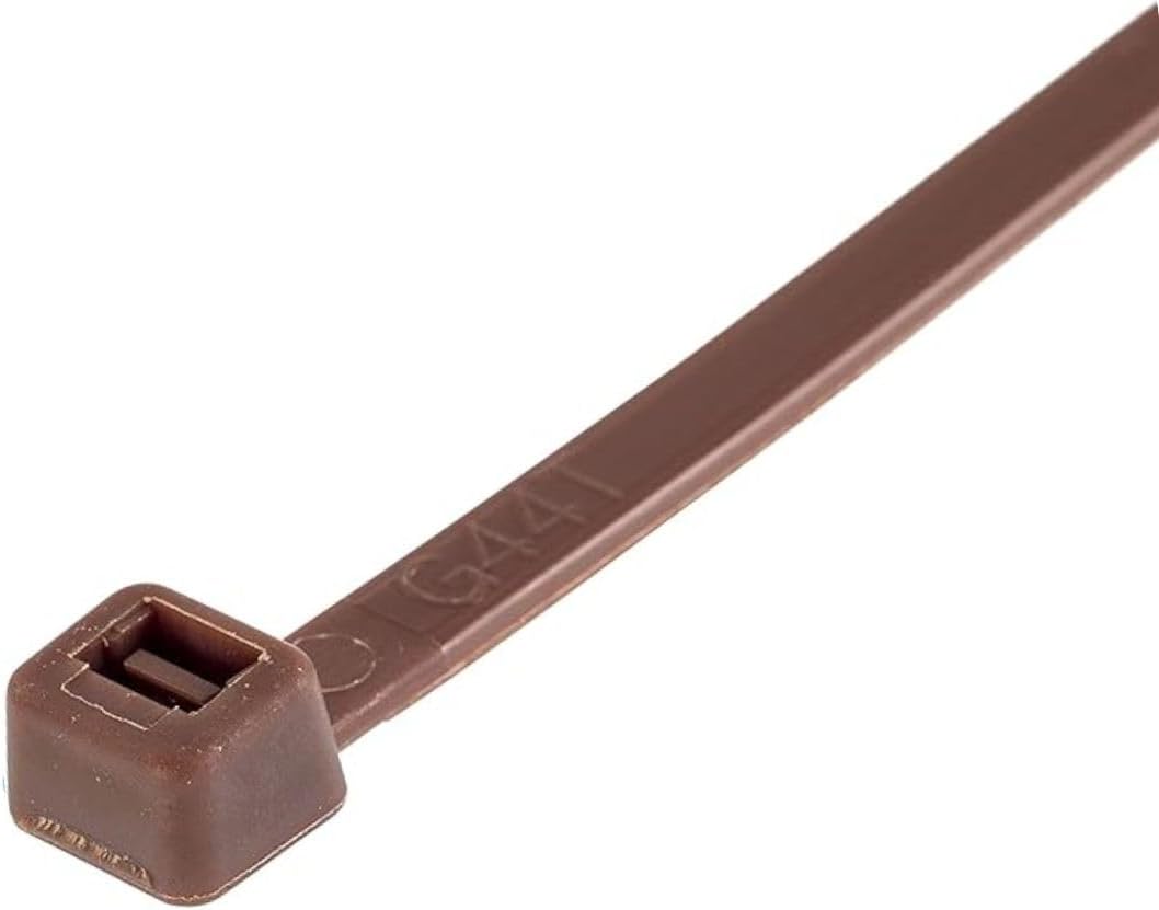 GTSE 6 Inch Brown Zip Ties, 100 Pack, 40lb Strength, UV Resistant Strong Nylon Cable Ties, Self-Locking 6" Tie Wraps