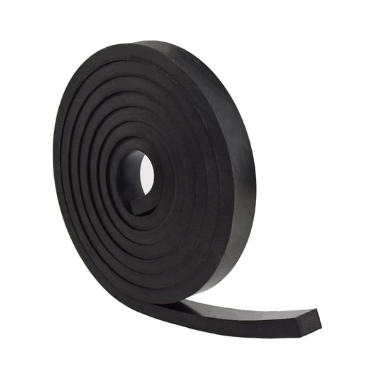 DOBTIM Rubber Strips 1/2(.500)" Thick X 1" Wide X 10'Long, Solid Rubber Rolls Use for Gaskets DIY Material, Supports, Sealing, Bumpers, Protection, Abrasion, Black