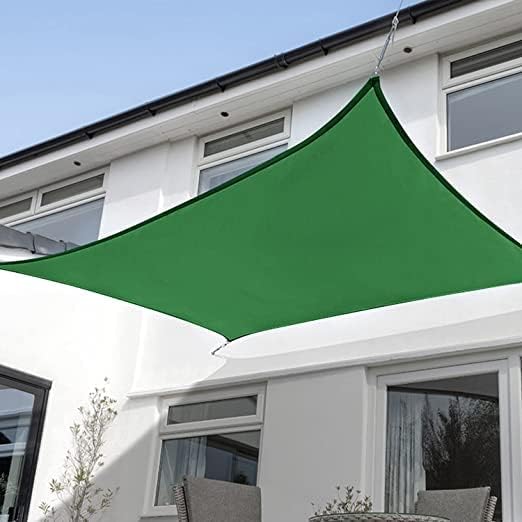 KANAGAWA 10'X13' Dark Green Custom Size Sun Shade Sail Rectangle UV Block Canopy Cover for Patio Backyard Lawn Garden Outdoor (Customized Available)