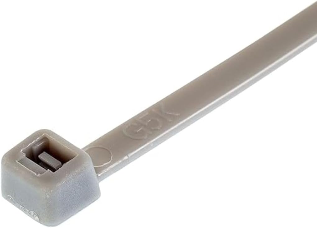 GTSE 8 Inch Silver/Gray Zip Ties, 100 Pack, 50lb Strength, UV Resistant Strong Nylon Grey Cable Ties, Self-Locking 8" Tie Wraps