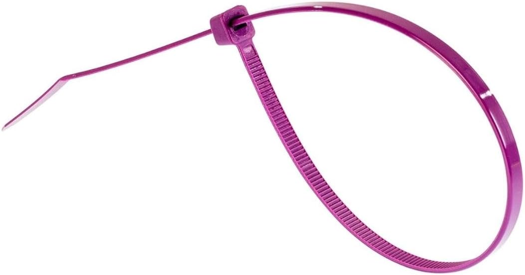 GTSE 8 Inch Purple Zip Ties, 100 Pack, 18lb Strength, UV Resistant Strong Nylon Cable Ties, Self-Locking 8" Tie Wraps